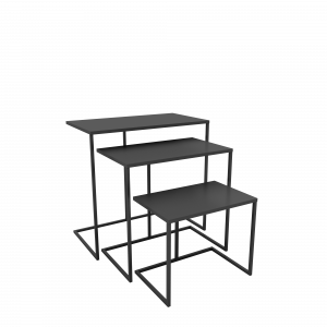 Set de 3 tables gigognes noires Stoline