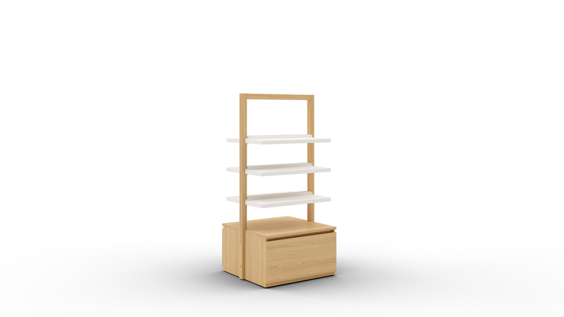 Boline pharmacie gondole étagères 1516 avec caisson de rangement