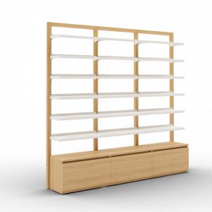 Boline pharmacie mural étagère 2066 triple avec caisson