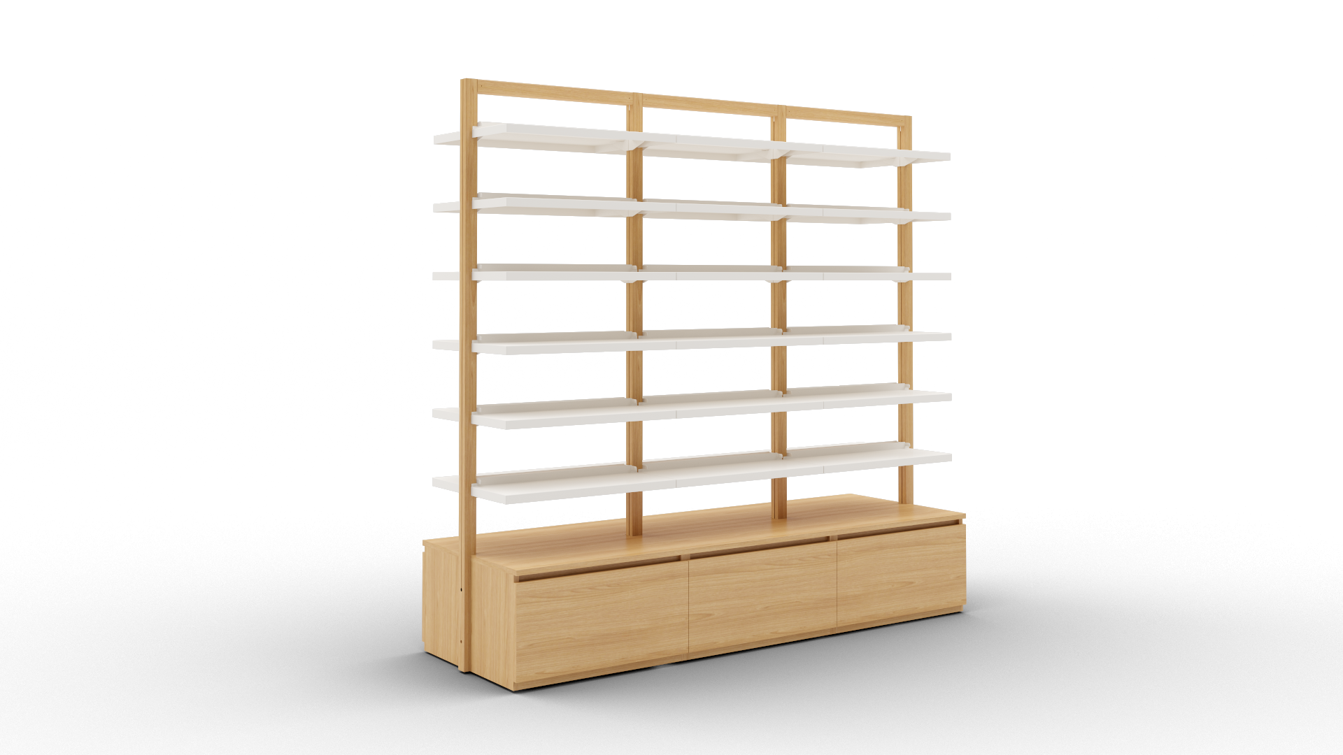 Boline pharmacie gondole étagère 2066 triple avec caisson