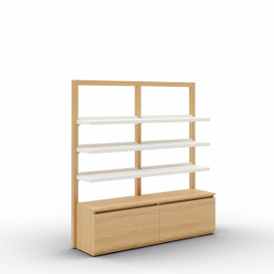 Boline pharmacie mural étagère 1516 double avec caisson